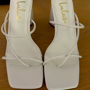 Lulu’s Bridal White Sandals